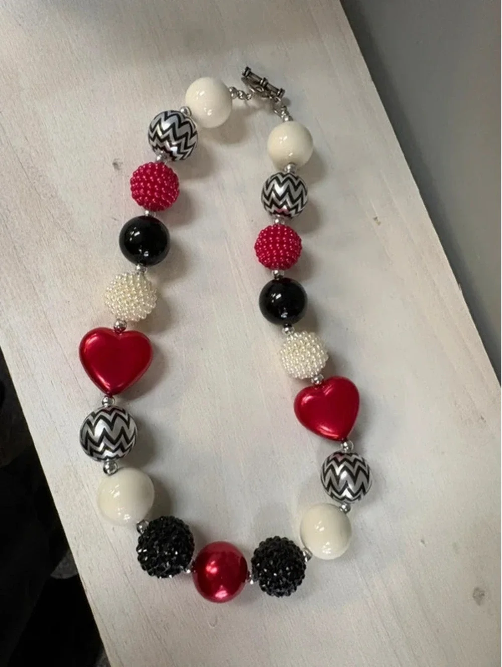 Kids Heart Bead Necklace new